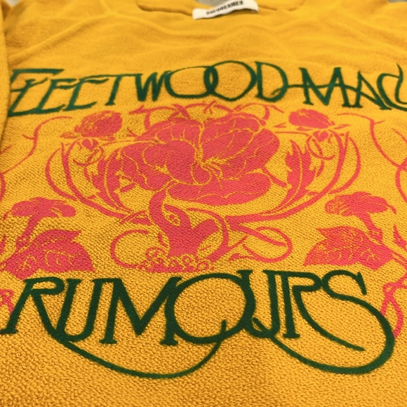 NWOT DAYDREAMER Fleetwood Mac Floral Reverse Sweatshirt in Golden Daze sz M - Picture 5 of 6